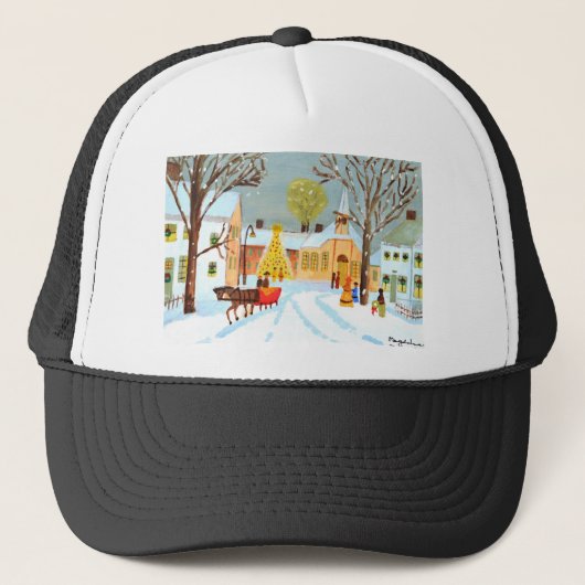 Vrolijk kerstfeest trucker pet (Voorkant)