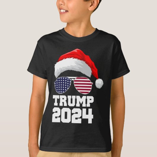 Vrolijk kerstfeest Trump 2024 T-shirt (Voorkant)