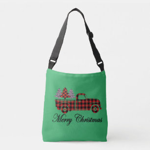 Vrolijk kerstfeest Tuck Cheetah Trees Crossbody Tas