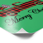 Vrolijk kerstfeest Tuck Cheetah Trees Foto Afdruk (Hoek)