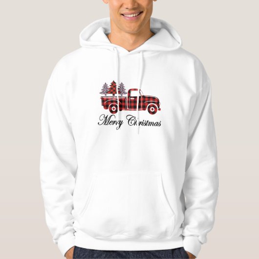 Vrolijk kerstfeest Tuck Cheetah Trees Hoodie (Voorkant)