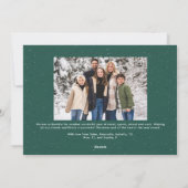 Vrolijk kerstfeest twee foto groene buitenshuis fa feestdagenkaart (Achterkant)