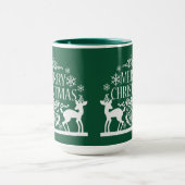 Vrolijk kerstfeest Twee-toon-Mok-groen Mok (Midden)