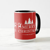 Vrolijk kerstfeest Twee-toon-Mok-rood Mok (Voorkant rechts)