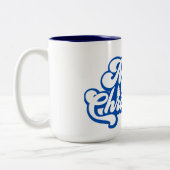 Vrolijk kerstfeest tweekleurige koffiemok (Links)