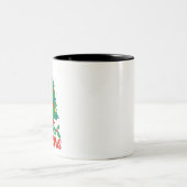 Vrolijk kerstfeest tweekleurige koffiemok (Center)