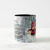 Vrolijk kerstfeest tweekleurige koffiemok (Center)