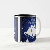 Vrolijk kerstfeest tweekleurige koffiemok (Voorkant rechts)