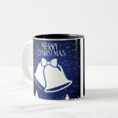 Vrolijk kerstfeest tweekleurige koffiemok (Voorkant links)