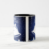 Vrolijk kerstfeest tweekleurige koffiemok (Center)