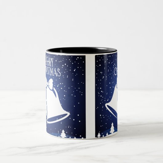 Vrolijk kerstfeest tweekleurige koffiemok (Center)