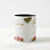Vrolijk kerstfeest tweekleurige koffiemok (Center)