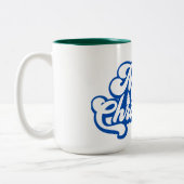 Vrolijk kerstfeest tweekleurige koffiemok (Links)