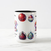 Vrolijk kerstfeest tweekleurige koffiemok (Center)