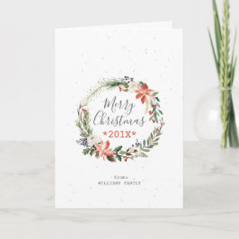 Vrolijk kerstfeest Typografie en kerstmis Feestdagen Kaart