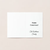 Vrolijk kerstfeest Typografie Gold Foil Santa Clau Folie Kaarten (Binnen)