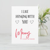 vrolijk kerstfeest | Typografie Ik vind je leuk vr Feestdagenkaart (Staand voorkant)