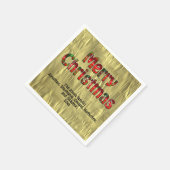 Vrolijk kerstfeest Typografie Patroon - Namen Servet (Hoek)