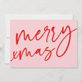 Vrolijk kerstfeest Typografie Rood & Roze feestdag (Voorkant)