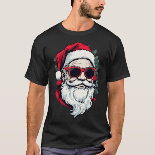 Vrolijk Kerstfeest Typografie Zwarte Mannen t-shir T-shirt (Voorkant)