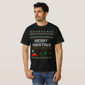 vrolijk kerstfeest Ugly KerstSweater T-shirt (Voorkant volledig)
