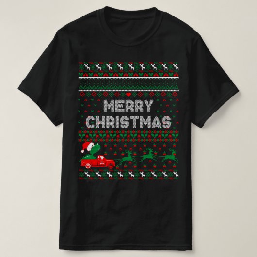 vrolijk kerstfeest Ugly KerstSweater T-shirt (Design voorkant)
