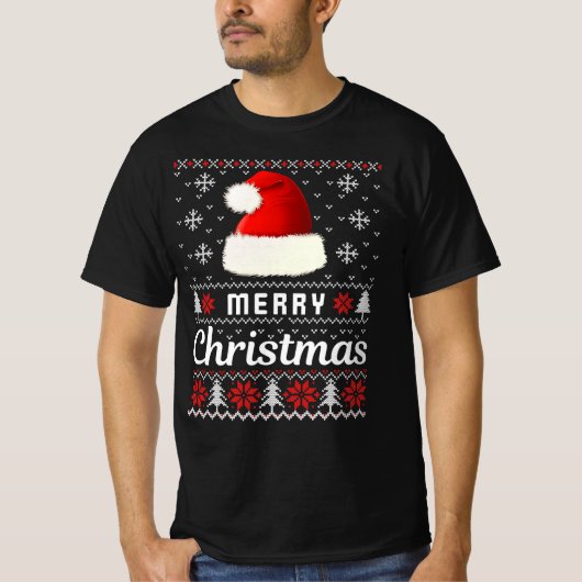vrolijk kerstfeest Ugly KerstSweater T-shirt (Voorkant)