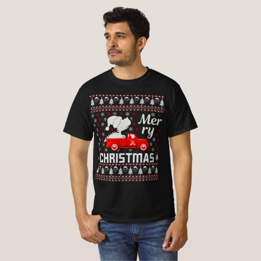 vrolijk kerstfeest Ugly KerstSweater T-shirt (Voorkant volledig)