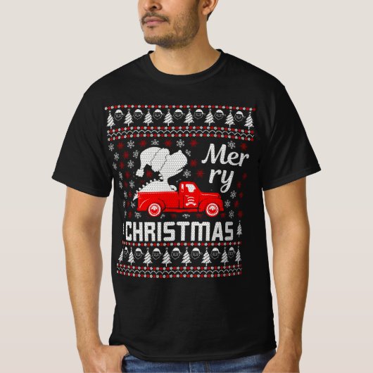 vrolijk kerstfeest Ugly KerstSweater T-shirt (Voorkant)