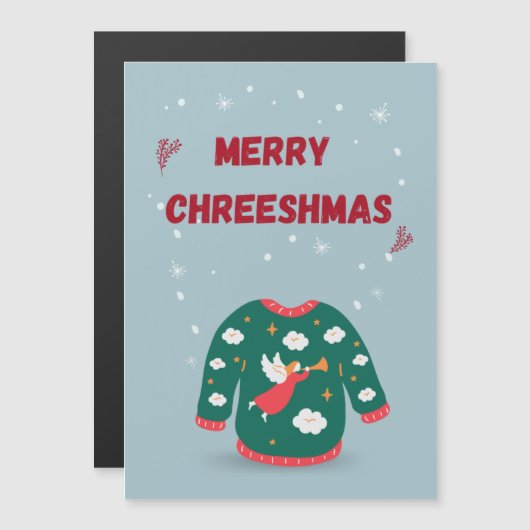 Vrolijk kerstfeest Ugly Sweater Angel (Voorkant / Achterkant)