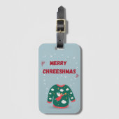 Vrolijk kerstfeest Ugly Sweater Angel Bagagelabel (Voorkant (verticaal))