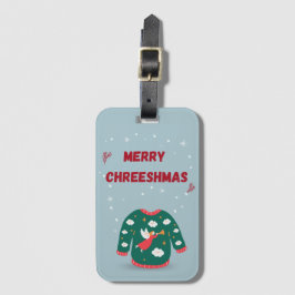 Vrolijk kerstfeest Ugly Sweater Angel Bagagelabel