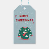 Vrolijk kerstfeest Ugly Sweater Angel Cadeaulabel (Voorkant)