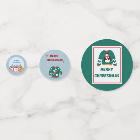 Vrolijk kerstfeest Ugly Sweater Angel Confetti (Voorkanten)