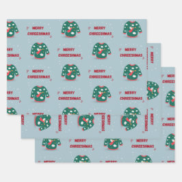 Vrolijk kerstfeest Ugly Sweater Angel Inpakpapier Vel