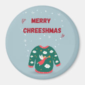 Vrolijk kerstfeest Ugly Sweater Angel Magneet (Voorkant)