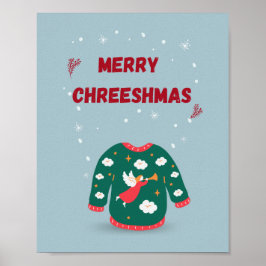 Vrolijk kerstfeest Ugly Sweater Angel Poster