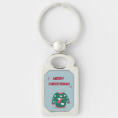 Vrolijk kerstfeest Ugly Sweater Angel Sleutelhanger (Voorkant)