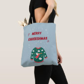 Vrolijk kerstfeest Ugly Sweater Angel Tote Bag (Dichtbij)