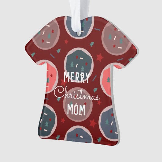 Vrolijk kerstfeest Ugly Sweater Cookies Name Ornament (voorkant)