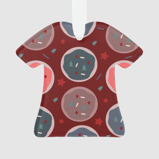 Vrolijk kerstfeest Ugly Sweater Cookies Name Ornament (achterkant)