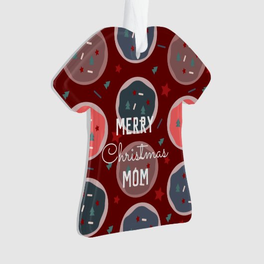 Vrolijk kerstfeest Ugly Sweater Cookies Name Ornament (voorkant)