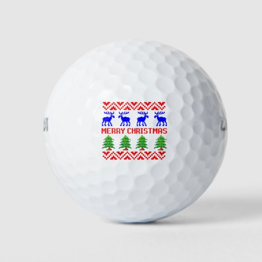 Vrolijk kerstfeest Ugly Sweater Golfballen (Voorkant)