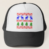 Vrolijk kerstfeest Ugly Sweater Trucker Pet (Voorkant)