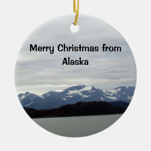 Vrolijk kerstfeest uit Alaska Keramisch Ornament (Voorkant)