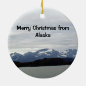 Vrolijk kerstfeest uit Alaska Keramisch Ornament (Achterkant)