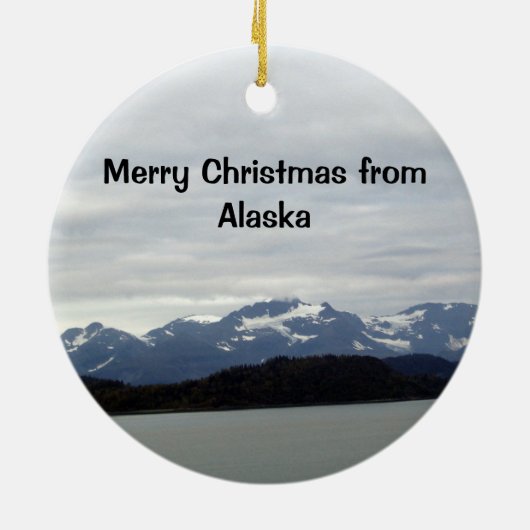 Vrolijk kerstfeest uit Alaska Keramisch Ornament (Achterkant)