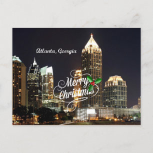 Vrolijk kerstfeest uit Atlanta, Georgië Feestdagenkaart