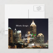 Vrolijk kerstfeest uit Atlanta, Georgië Feestdagenkaart (Voorkant / Achterkant)
