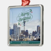 Vrolijk kerstfeest uit Auckland Metalen Ornament (Links)